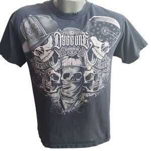 Men's Tee Medium Dyse One "Street Kingz" Biker Skull Hip Hop OG T-Shirt
